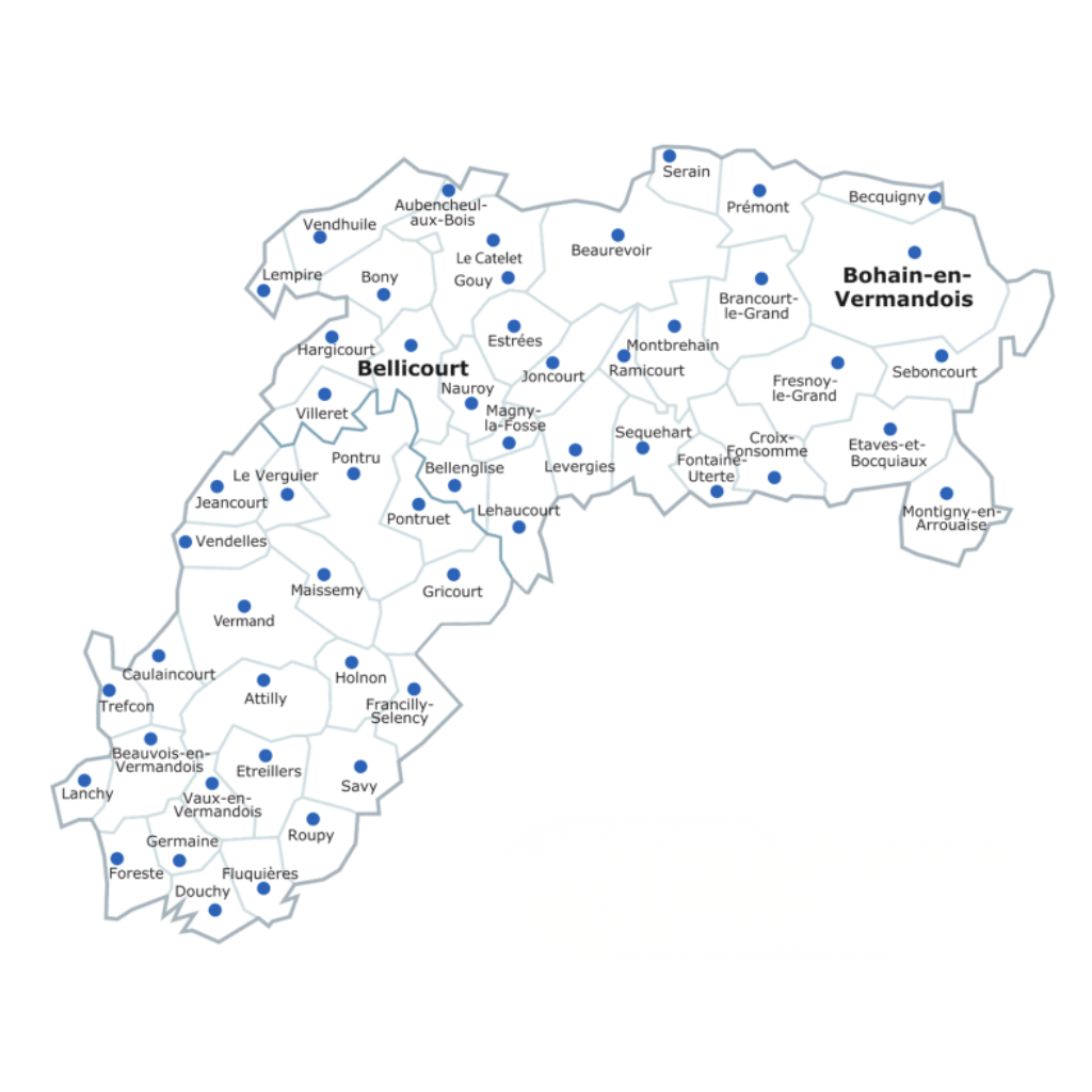 Pays du Vermandois carte