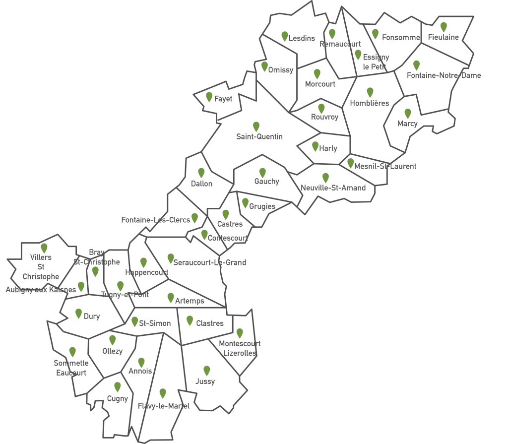 carte PLIE Agglo St Quentinois